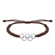 PULSERA OLIMPIADAS SILVER BROWN