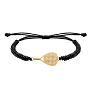 PULSERA PÁDEL TRENZADA GOLD BLACK