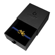 PULSERA BICICLETA GOLD BLUE