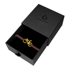 PULSERA BICICLETA GOLD BROWN