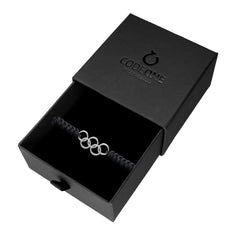 PULSERA OLIMPIADAS SILVER BROWN