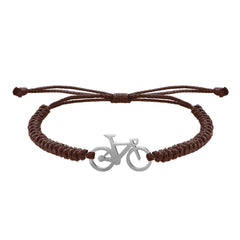 PULSERA BICICLETA SILVER BROWN